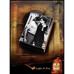 1999 Disaronno Originale Amaretto Vintage Print Ad Light a Fire Sensual Wall Art